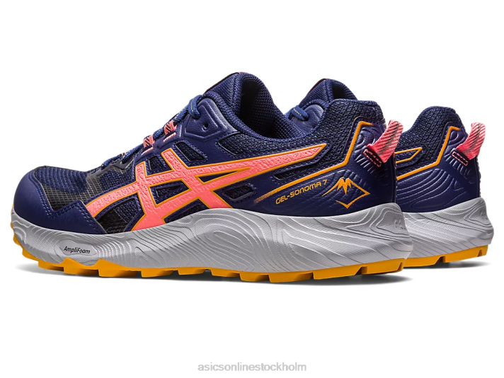 Asics gel-sonom 7 kvinnor D6D02215 indigoblått/papaya
