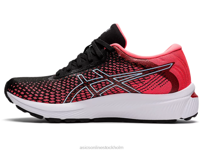 Asics gel-stratus 2 stickad kvinnor D6D02663 flammande korall/svart
