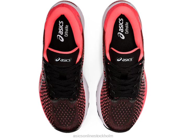 Asics gel-stratus 2 stickad kvinnor D6D02663 flammande korall/svart