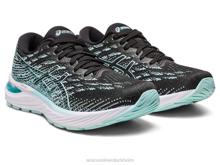Asics gel-stratus 3 stickad kvinnor D6D02346 svart/klarblå