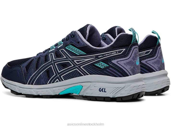 Asics gel-venture 7 kvinnor D6D04008 svart silver