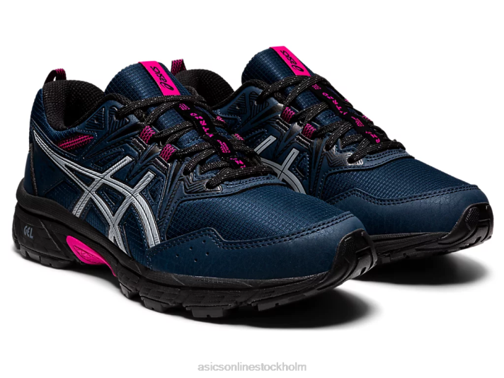 Asics gel-venture 8 syl kvinnor D6D03634 fransk blå/rosa rave