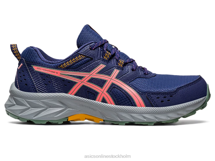 Asics gel-venture 9 kvinnor D6D02213 indigoblått/papaya