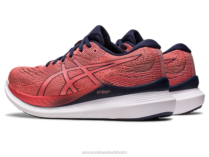 Asics glider 3 bred kvinnor D6D02527 papaya/midnatt