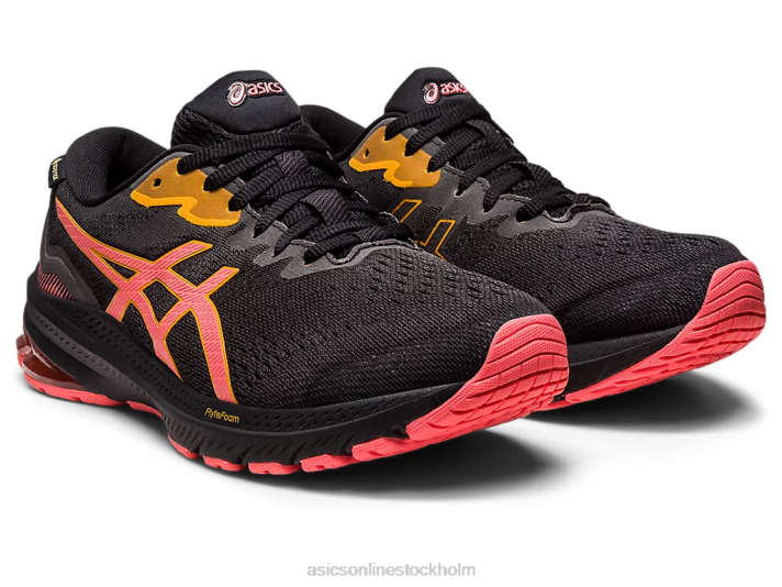 Asics gt-1000 11 gtx kvinnor D6D02478 svart/papaya