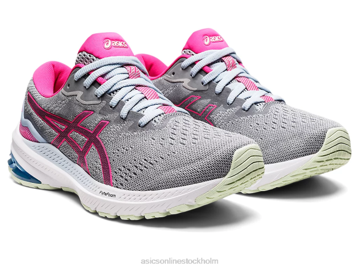 Asics gt-1000 11 kvinnor D6D02614 piemontegrå/rosa glo