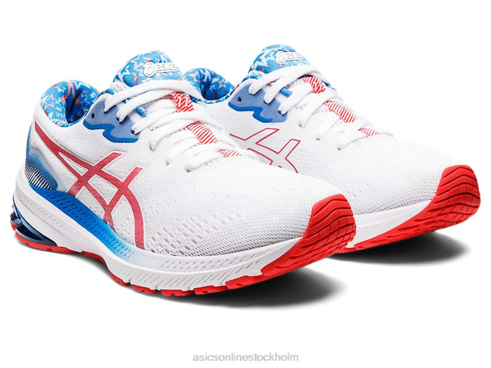 Asics gt-1000 11 kvinnor D6D03210 vit/elektrisk röd