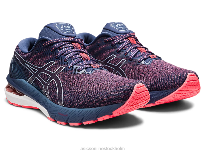 Asics gt-2000 10 kvinnor D6D03691 flammande korall/åskblå