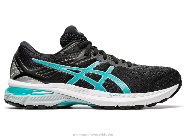 Asics gt-2000 9 kvinnor D6D04125 svart/techno cyan