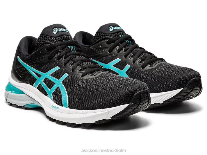 Asics gt-2000 9 kvinnor D6D04125 svart/techno cyan