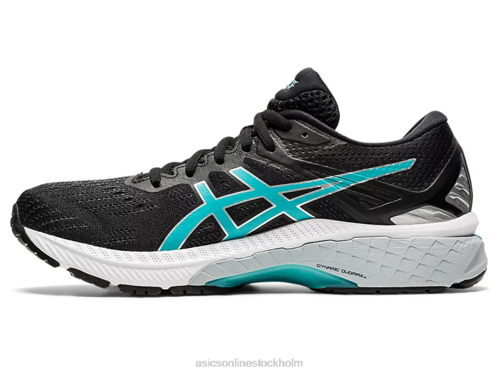 Asics gt-2000 9 kvinnor D6D04125 svart/techno cyan