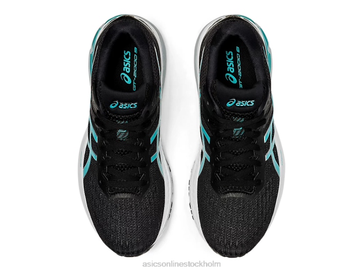 Asics gt-2000 9 kvinnor D6D04125 svart/techno cyan