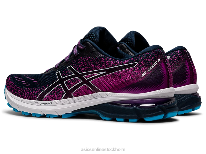 Asics gt-2000 9 stickad kvinnor D6D03737 fransk blå/vit