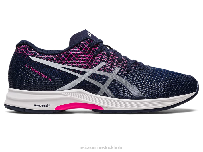 Asics lyteracer 4 kvinnor D6D02211 midnatt/vit