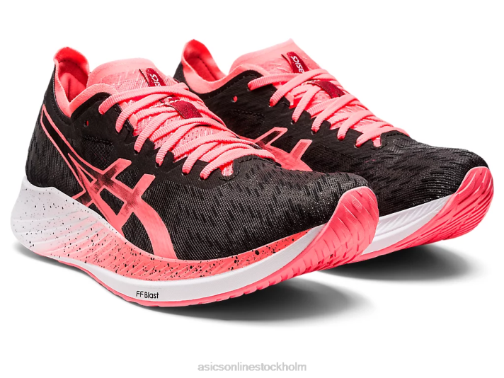 Asics magisk hastighet kvinnor D6D03649 svart/flammande korall