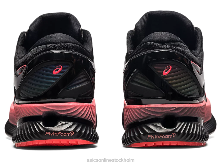 Asics metarid kvinnor D6D03887 svart/flammande korall