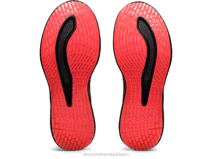 Asics metarid kvinnor D6D03887 svart/flammande korall