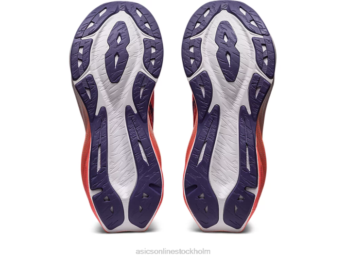 Asics novablast 3 kvinnor D6D02416 papaya/dammig lila