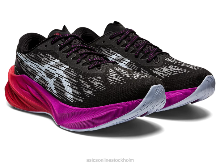 Asics novablast 3 kvinnor D6D02865 svart/mjuk himmel