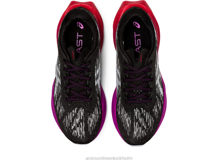 Asics novablast 3 kvinnor D6D02865 svart/mjuk himmel