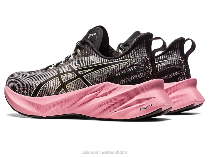 Asics novablast 3 le kvinnor D6D02267 svart/rosa rave
