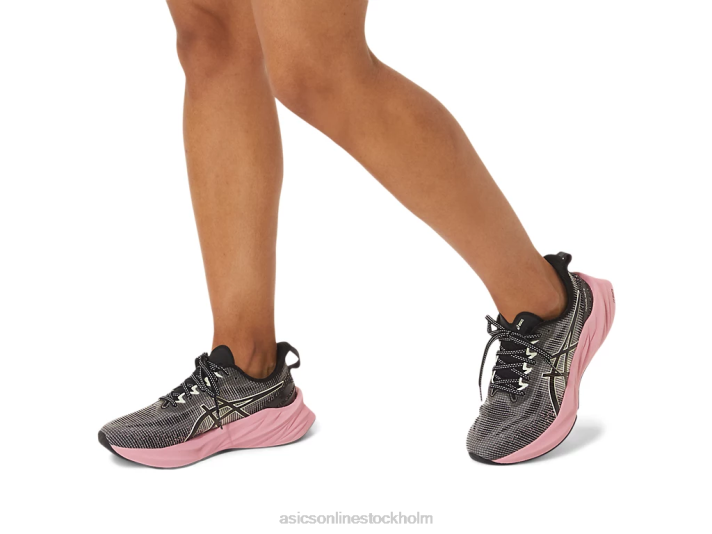 Asics novablast 3 le kvinnor D6D02267 svart/rosa rave