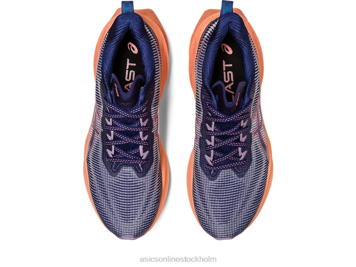 Asics novablast 3 le kvinnor D6D02291 indigoblått/papaya