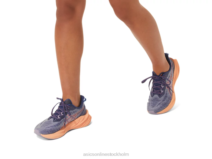 Asics novablast 3 le kvinnor D6D02291 indigoblått/papaya