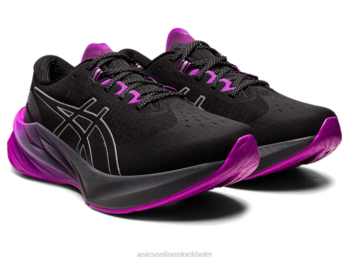 Asics novablast 3 lite-show kvinnor D6D02702 svart/orkidé