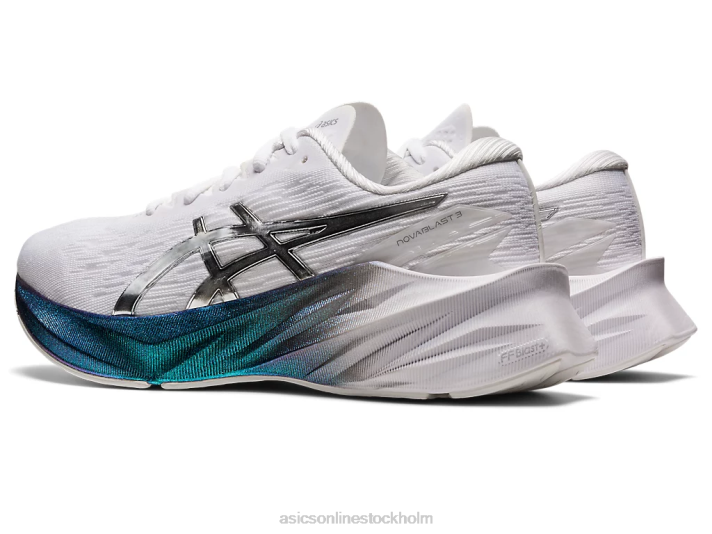 Asics novablast 3 platina kvinnor D6D02897 vit/rent silver
