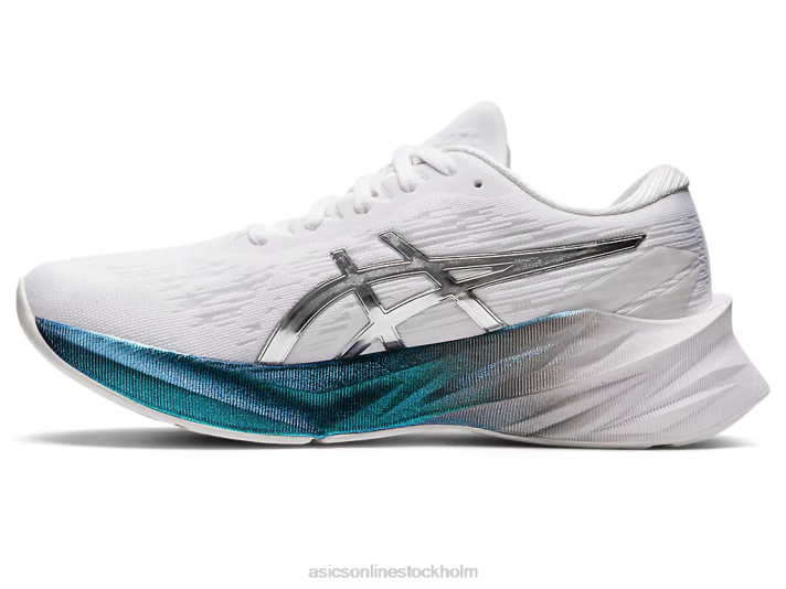 Asics novablast 3 platina kvinnor D6D02897 vit/rent silver