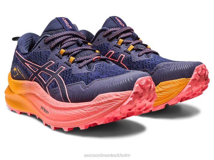 Asics trabuco max 2 kvinnor D6D02286 midnatt/papaja