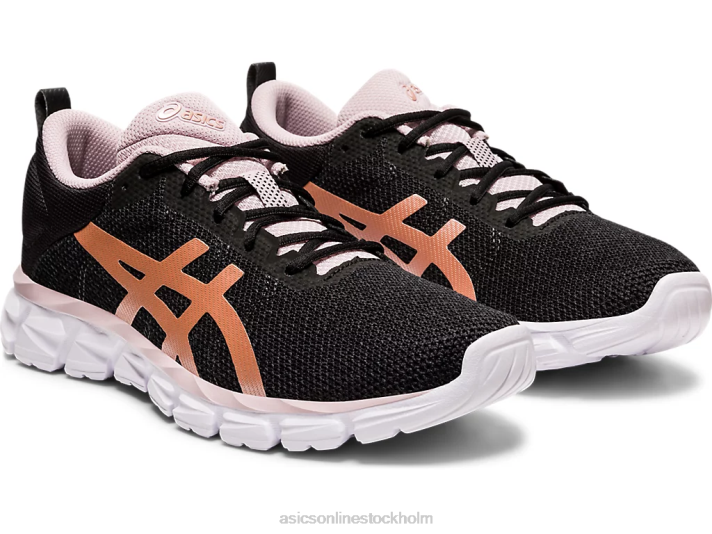Asics gel-kvantlyt kvinnor D6D03169 svart/rosa guld