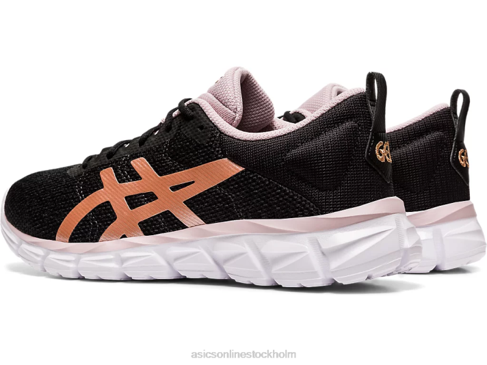 Asics gel-kvantlyt kvinnor D6D03169 svart/rosa guld