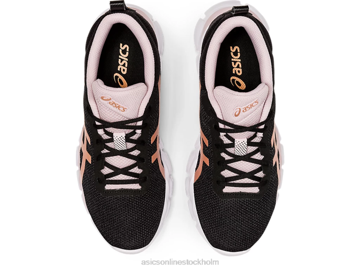 Asics gel-kvantlyt kvinnor D6D03169 svart/rosa guld