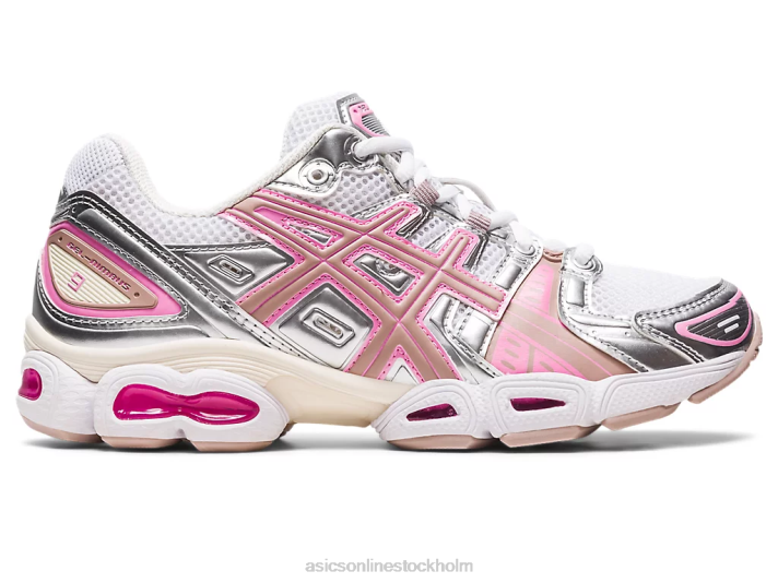 Asics gel-nimbus 9 kvinnor D6D02255 vit/rent silver