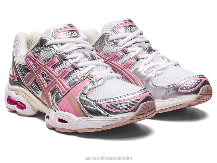 Asics gel-nimbus 9 kvinnor D6D02255 vit/rent silver