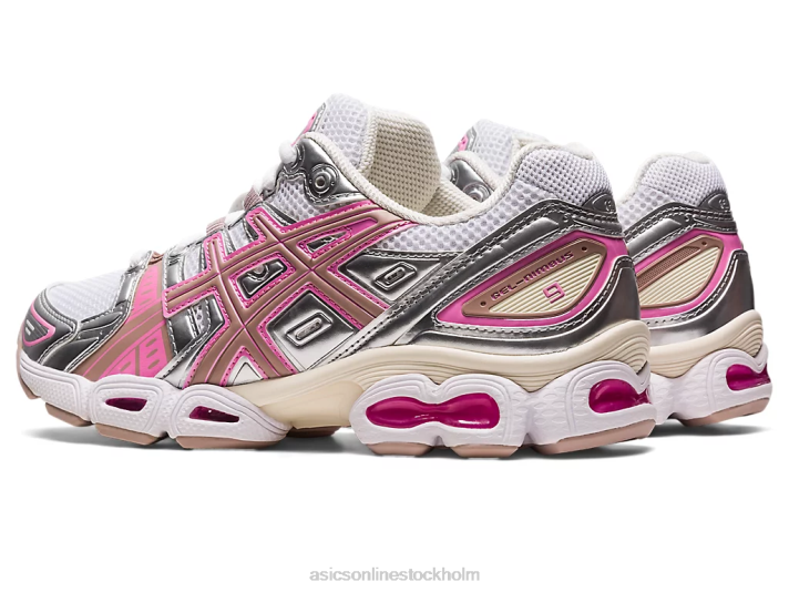 Asics gel-nimbus 9 kvinnor D6D02255 vit/rent silver