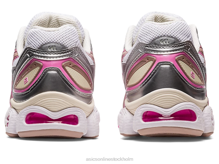 Asics gel-nimbus 9 kvinnor D6D02255 vit/rent silver