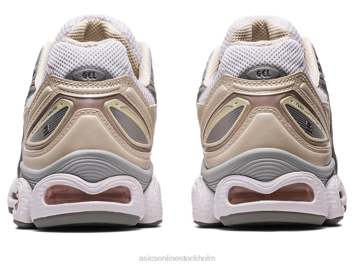 Asics gel-nimbus 9 kvinnor D6D02302 vitt/havregryn