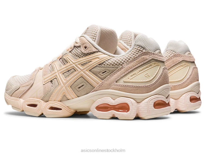 Asics gel-nimbus 9 kvinnor D6D02539 havregryn/vit persika