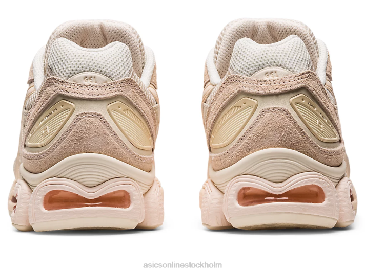 Asics gel-nimbus 9 kvinnor D6D02539 havregryn/vit persika