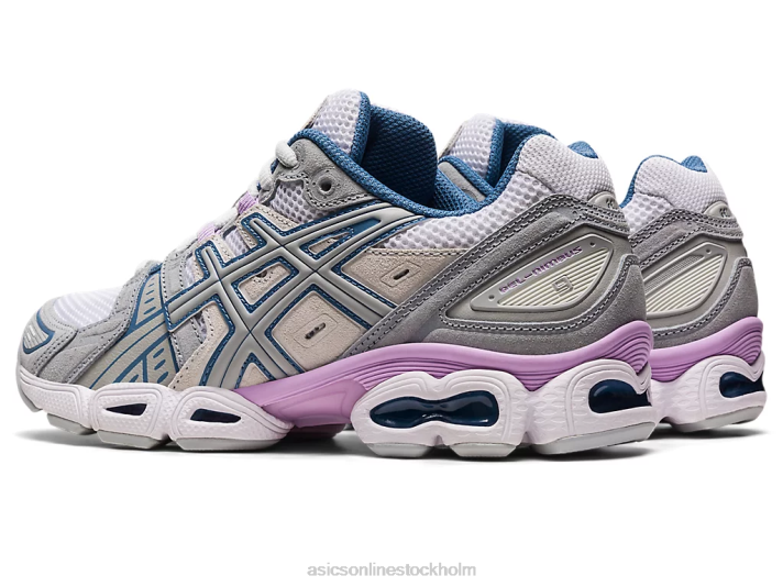 Asics gel-nimbus 9 kvinnor D6D02572 vit/mellan grå