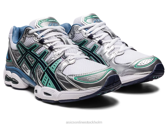 Asics gel-nimbus 9 kvinnor D6D0266 vit/rent silver