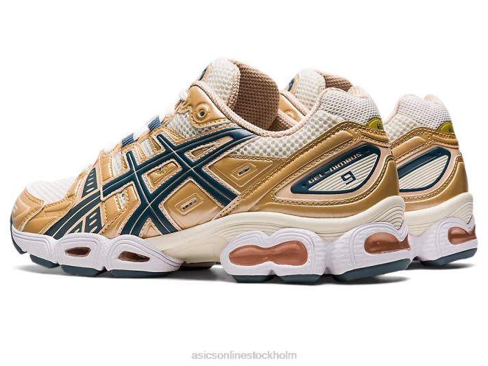 Asics gel-nimbus 9 kvinnor D6D02701 kräm/järnklädd