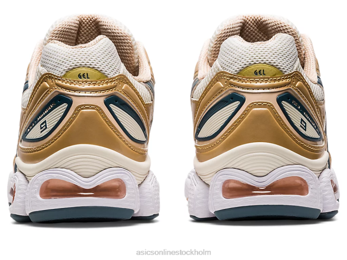 Asics gel-nimbus 9 kvinnor D6D02701 kräm/järnklädd