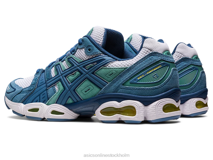 Asics gel-nimbus 9 kvinnor D6D0551 vit/grå tandtråd