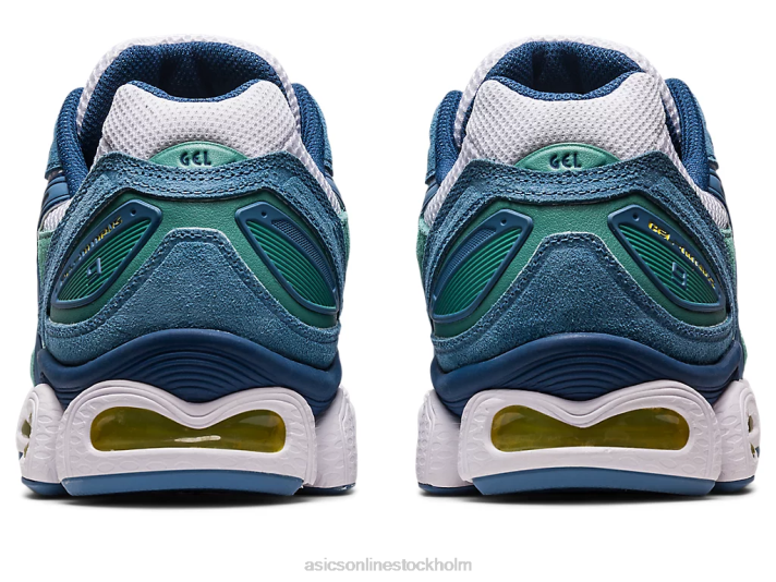 Asics gel-nimbus 9 kvinnor D6D0551 vit/grå tandtråd