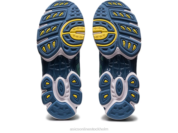 Asics gel-nimbus 9 kvinnor D6D0551 vit/grå tandtråd