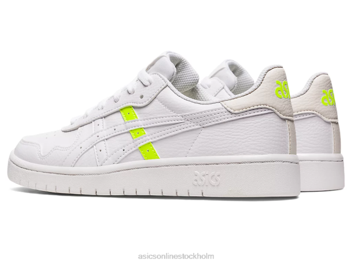 Asics japan s kvinnor D6D02634 vit/säkerhetsgul